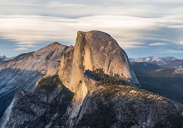 Half Dome in Yosemite as seen from Glacier Point