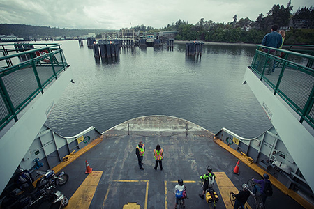 Ferryboat landing on Bainbridge Island, photo by Casey Yee