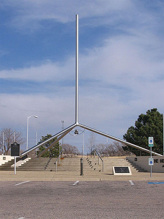 Monument at Rick Husband airport Amarillo photo by WhoWhatWhereNguyenWhy